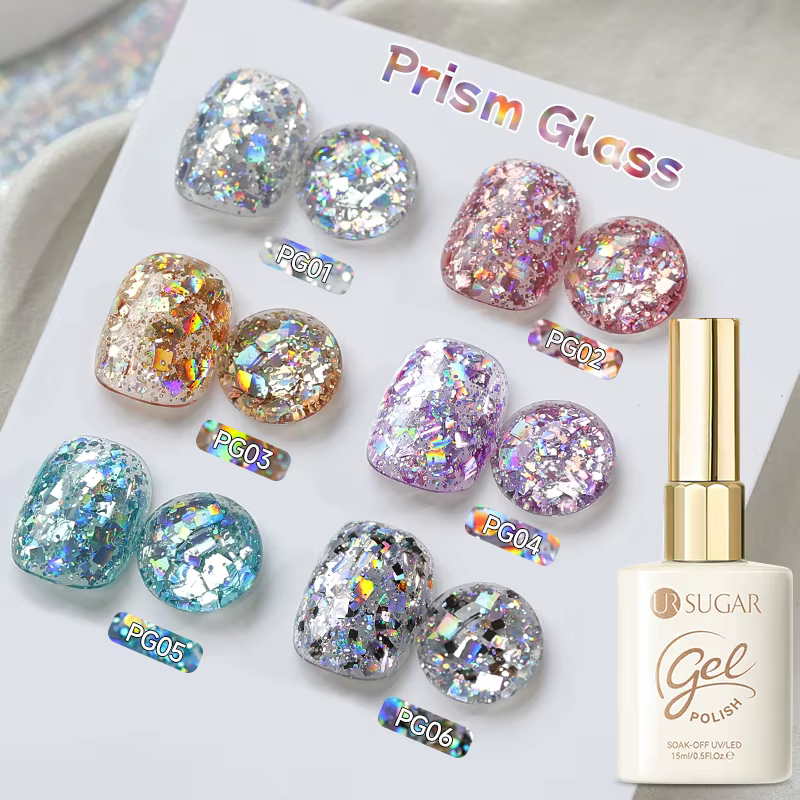 UR SUGAR 15ml Gel à ongles pailleté scintillant pour manucure de fête