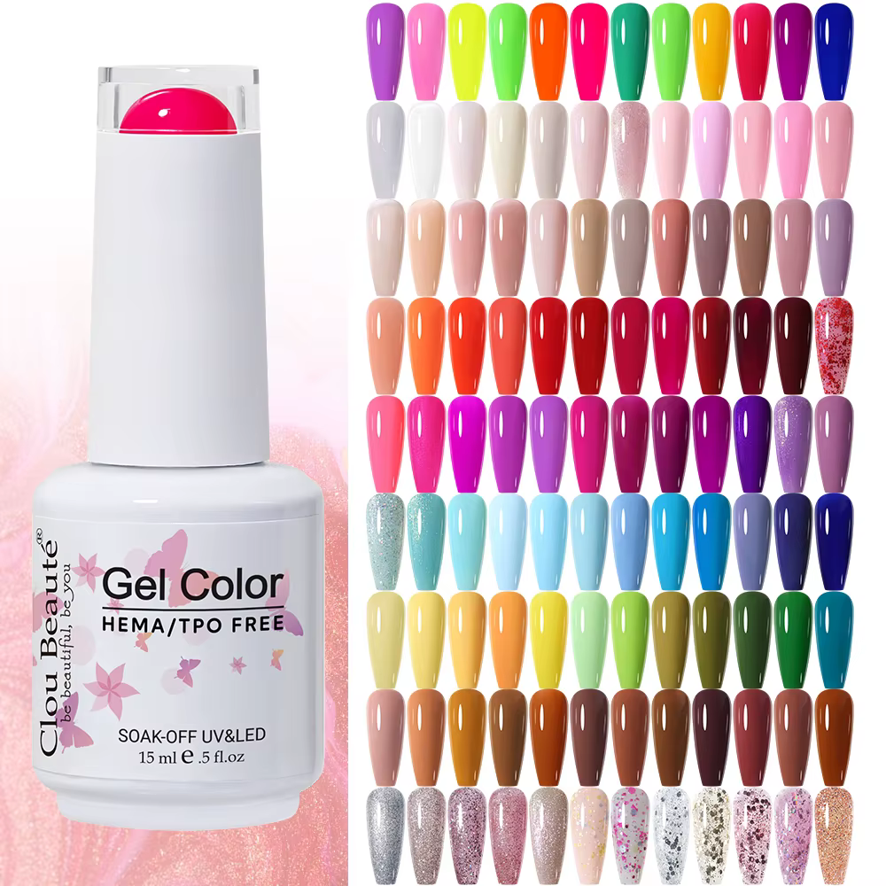Clou Beaute Gel vernis à ongles néon marron bleu Royal rouge vert Pastal nu Nail Art