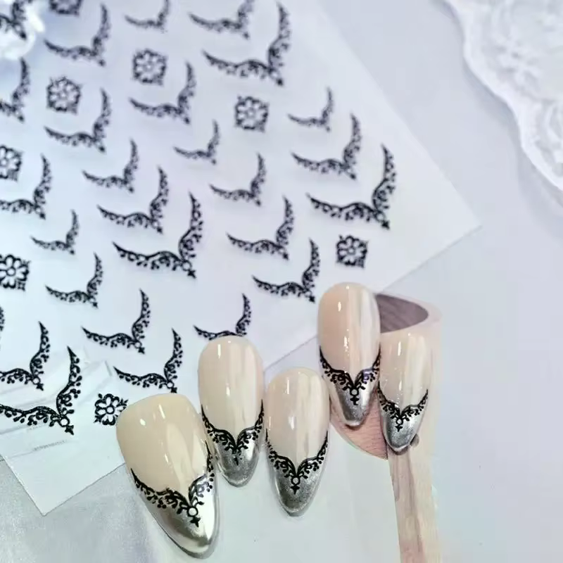 Autocollants 3D en métal pour ongles