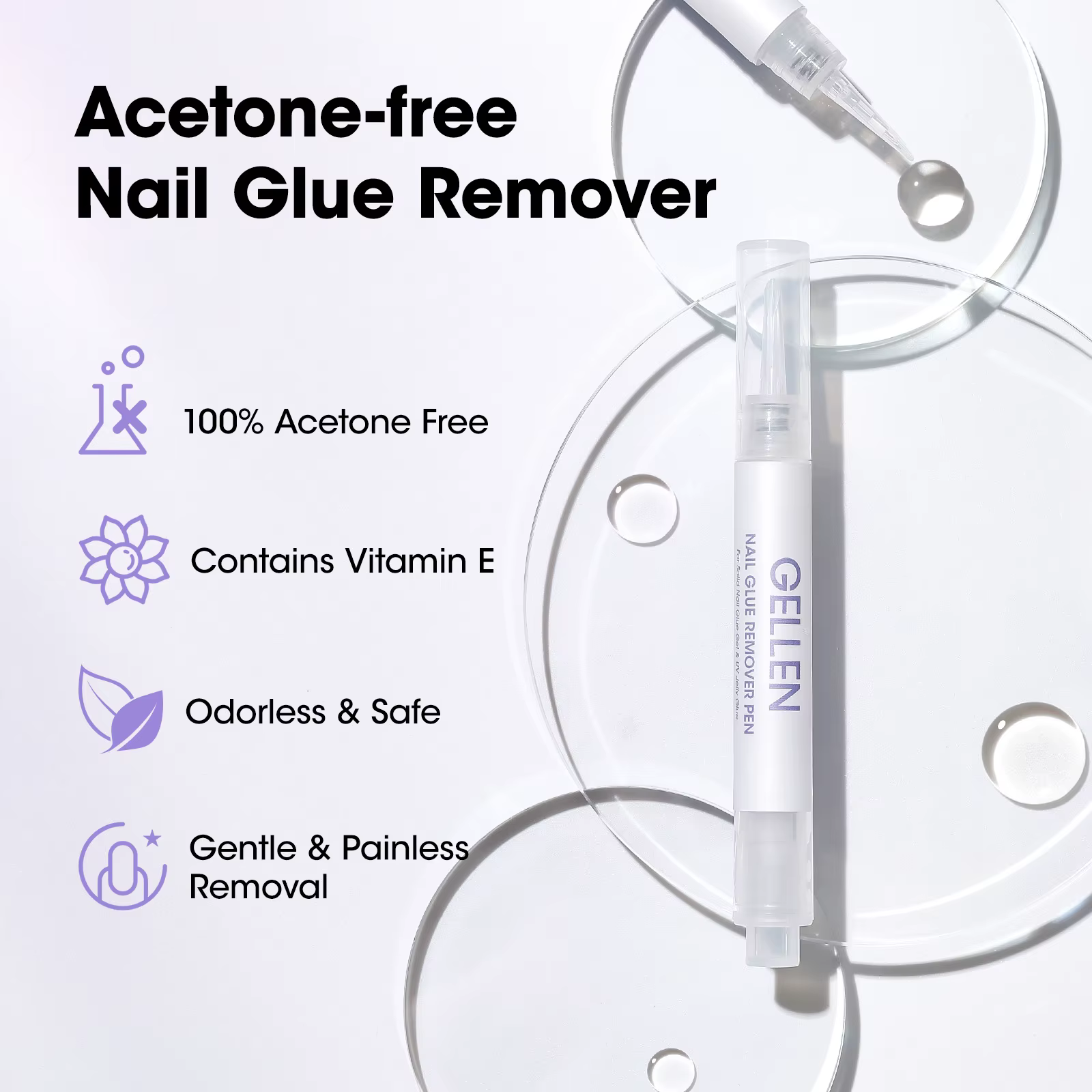 Stylo Dissolvant de Colle à Ongles GELLEN