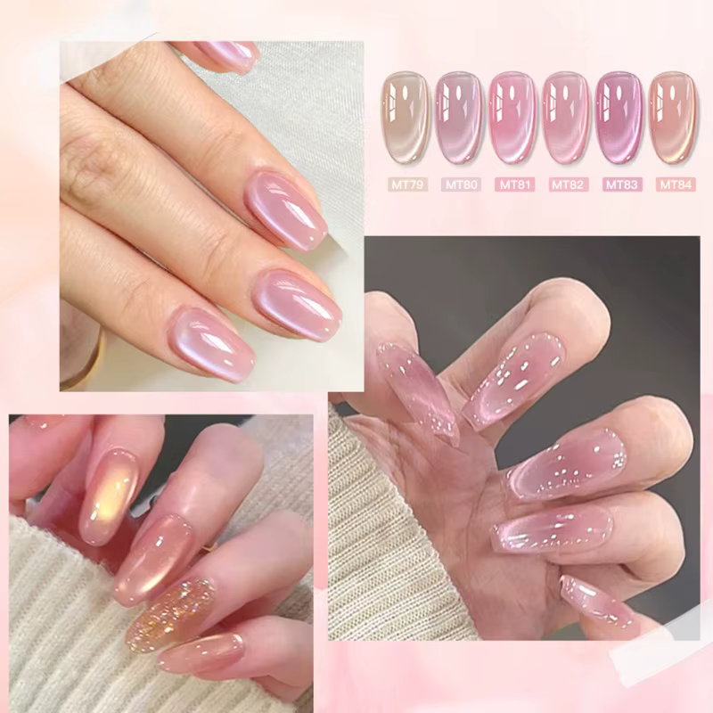 7 pièces brillant chat magnétique Gel vernis à ongles ensemble avec tige