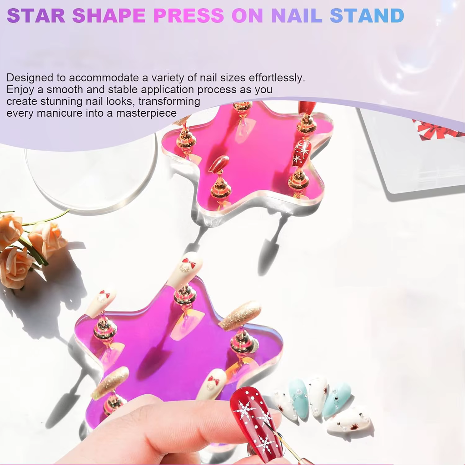 Support pour ongles à pression Aurora