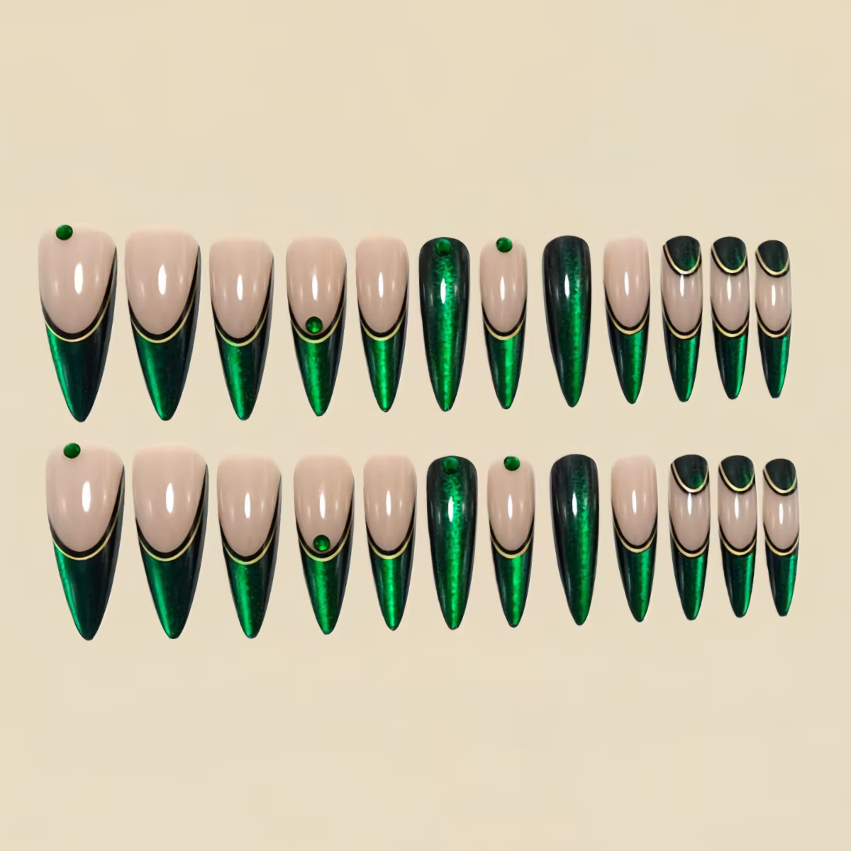 Faux ongles mi-longs pour femmes