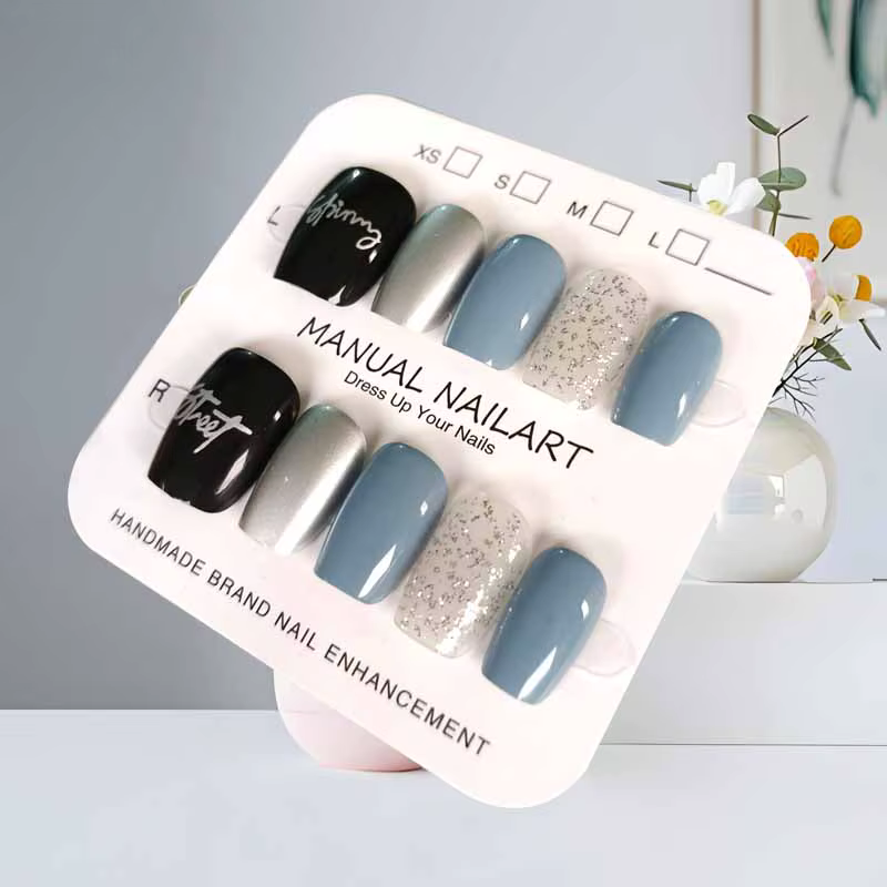 10 pièces Style coréen mignon dessin animé chat noir rose nœud papillon doux Cool dessiné à la main Patch pour ongles