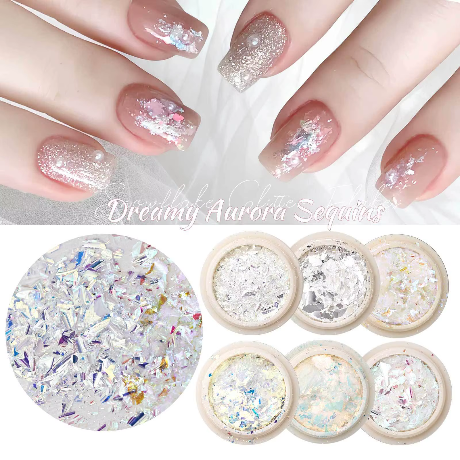 2025 Nail Art décoration Super paillettes