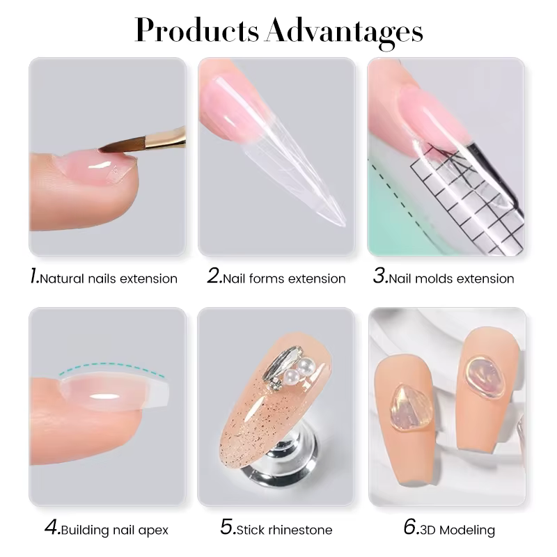 BORN PRETTY 30g Super cristal construction ongles Gel Extension Gel naturel clair dur Gel