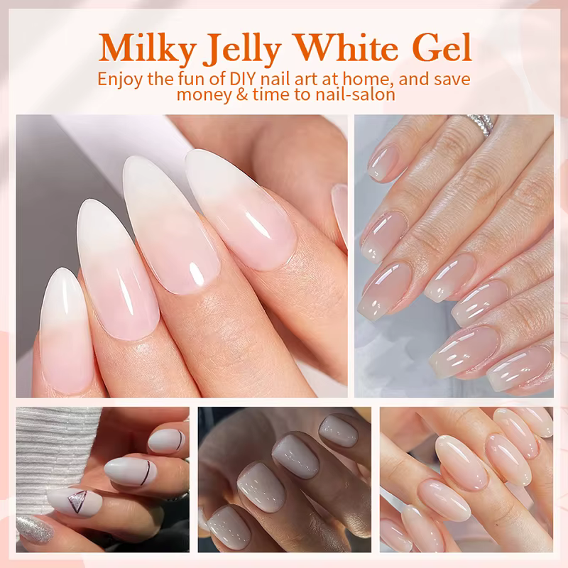 BORN PRETTY Vernis à ongles gel blanc laiteux 250g