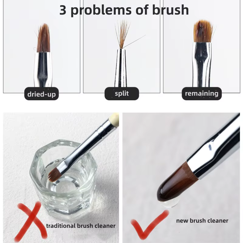 Nettoyeur de brosse à ongles 75ml + récipient + filtre