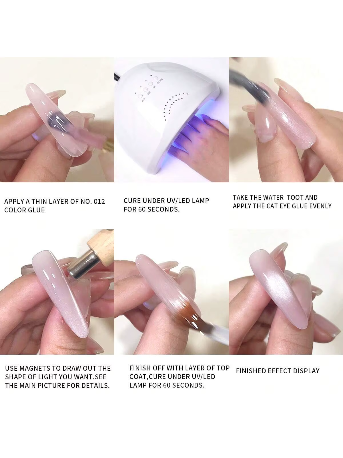 Ensemble de vernis à ongles Gel de couleur rose glace et Toot d'eau populaire de 15ml