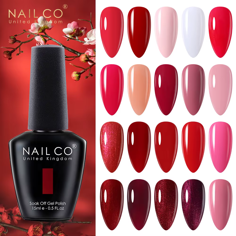 NAILCO Gel vernis à ongles 15ml rouge foncé couleurs de sang série
