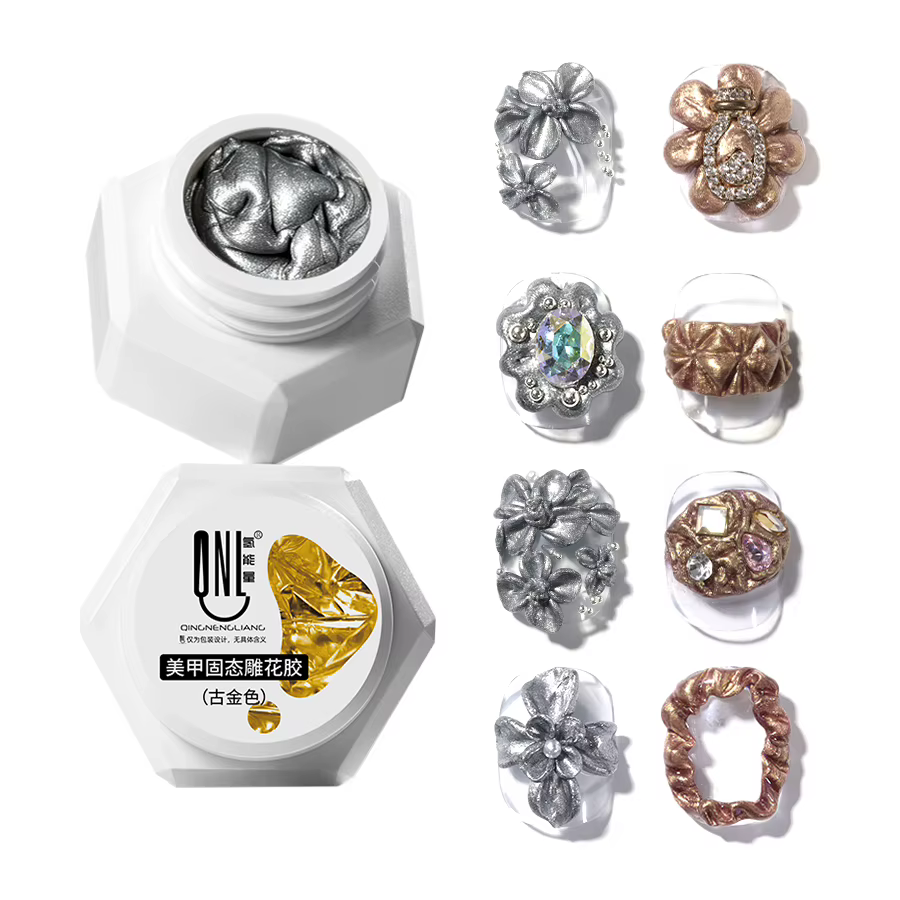 Gel de modelage 3D en métal pour ongles