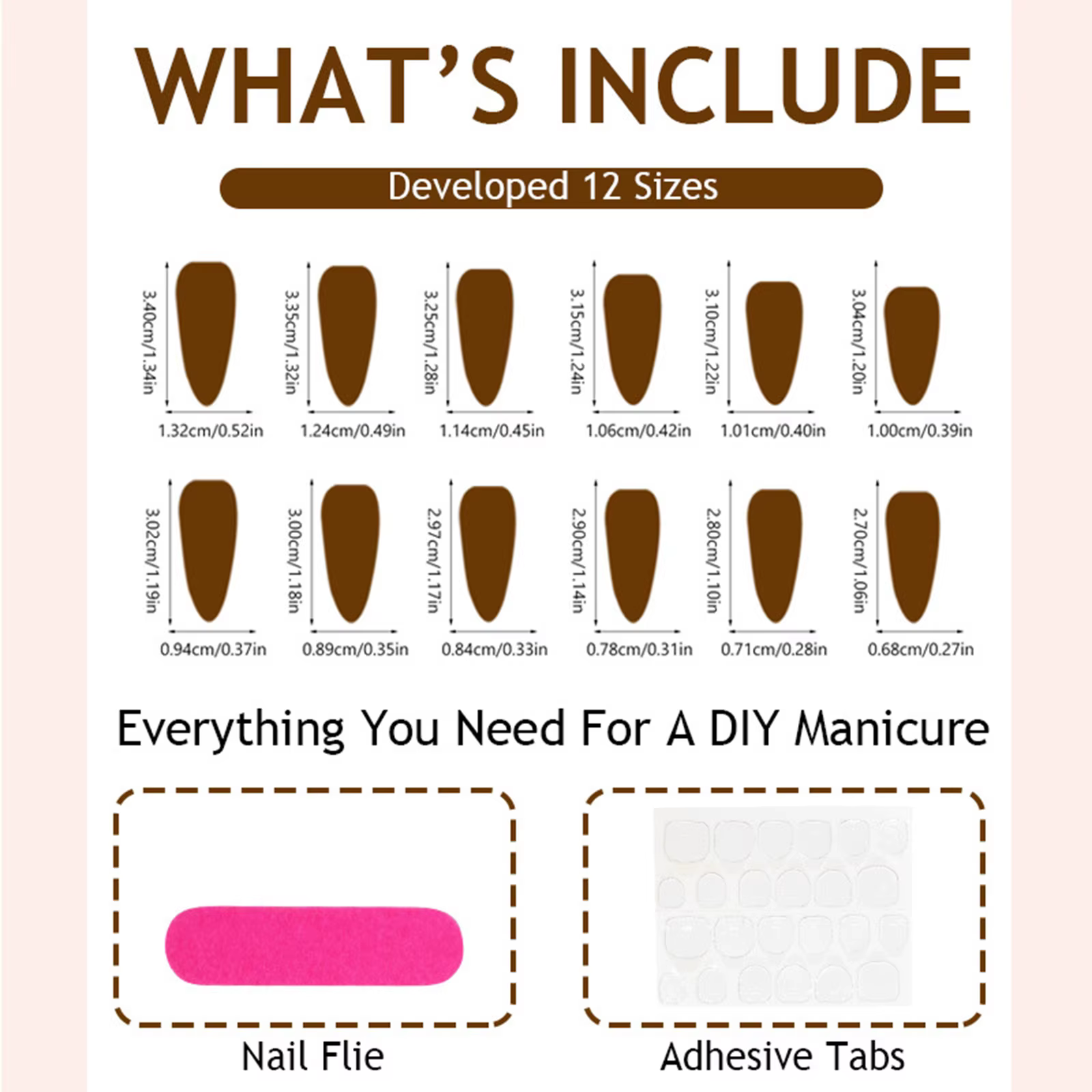 24 faux ongles longs pointus