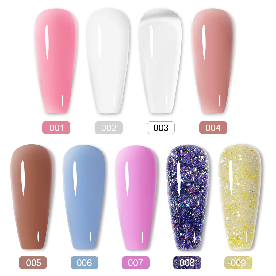 LIMEGIRL 15g Gel d'extension d'ongle solide antiadhésif photothérapie des mains Gel UV Gel de construction rapide