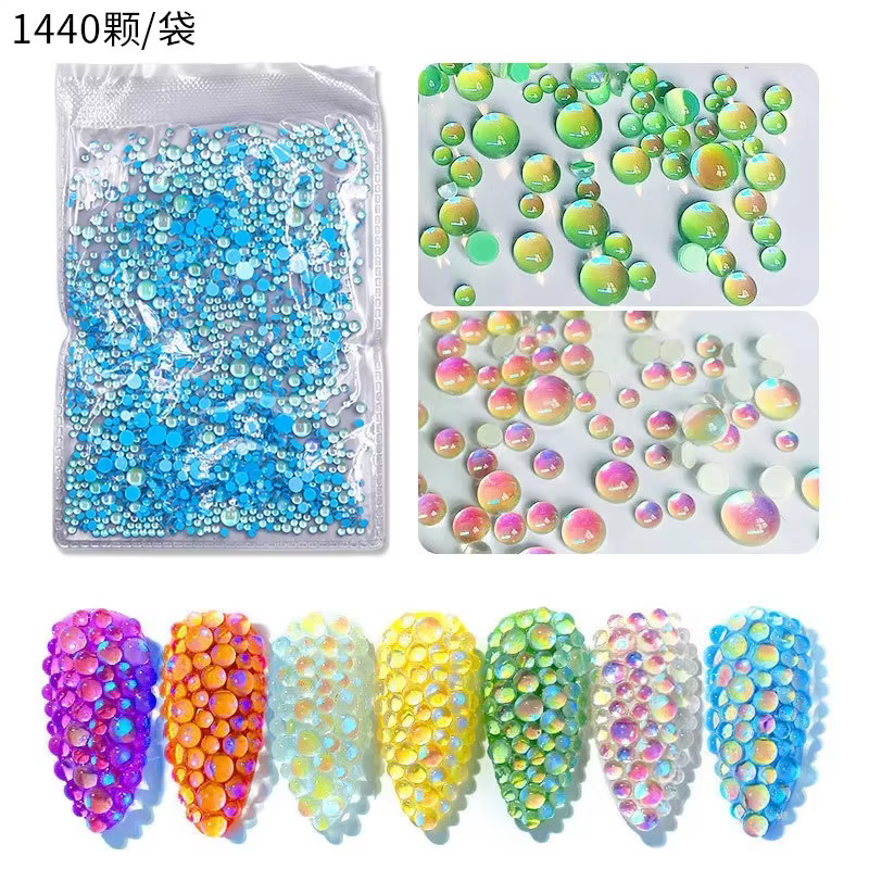 1 sac de larme de sirène arc-en-ciel pour Nail Art