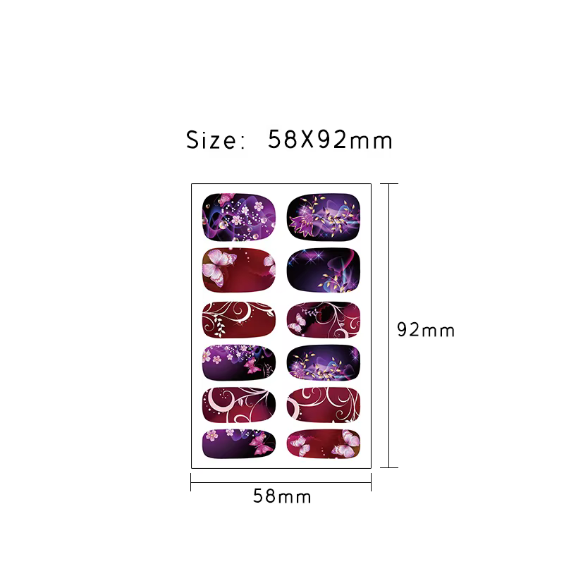 Autocollants de vernis à ongles auto-adhésifs