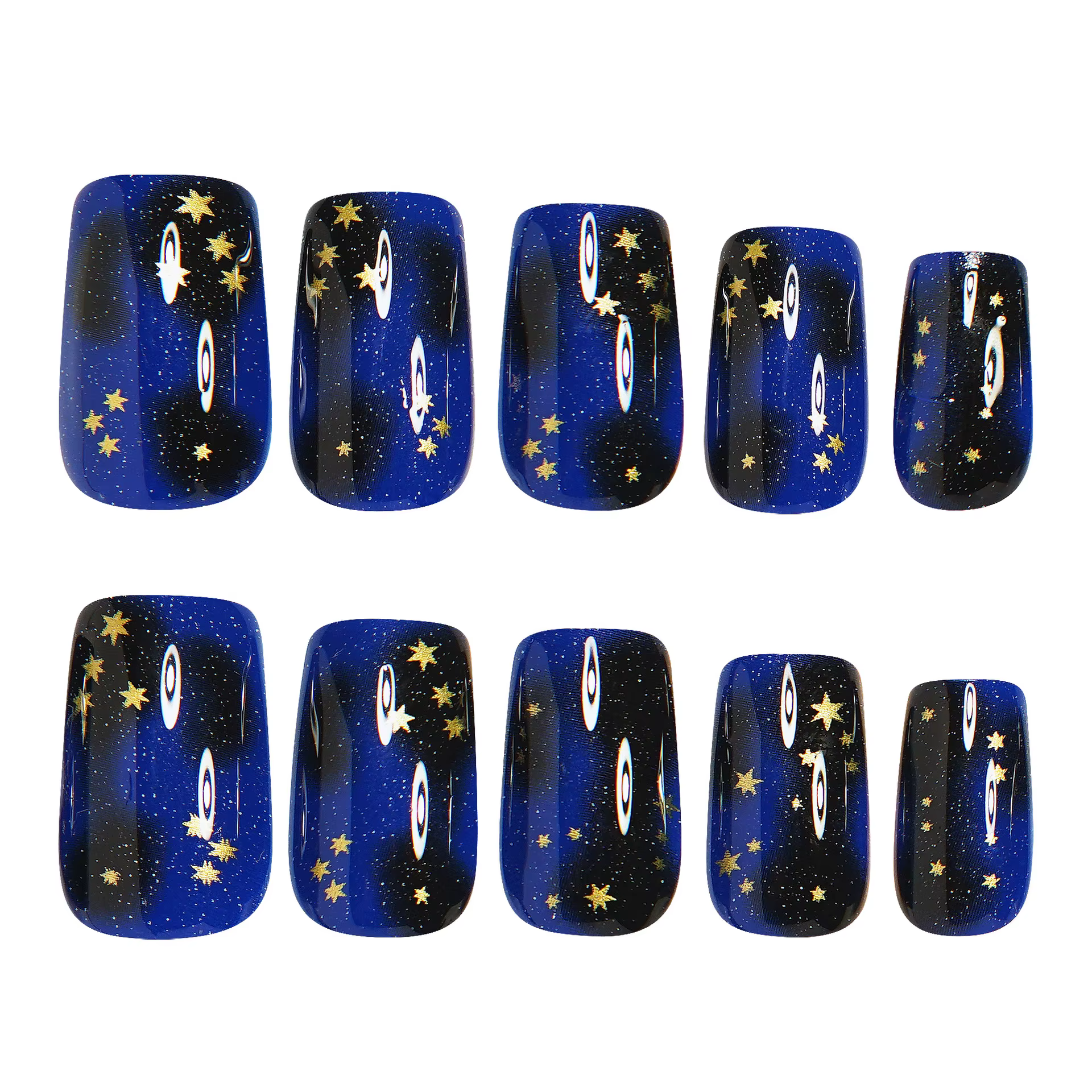 Faux ongles mi-longs pour femmes et filles