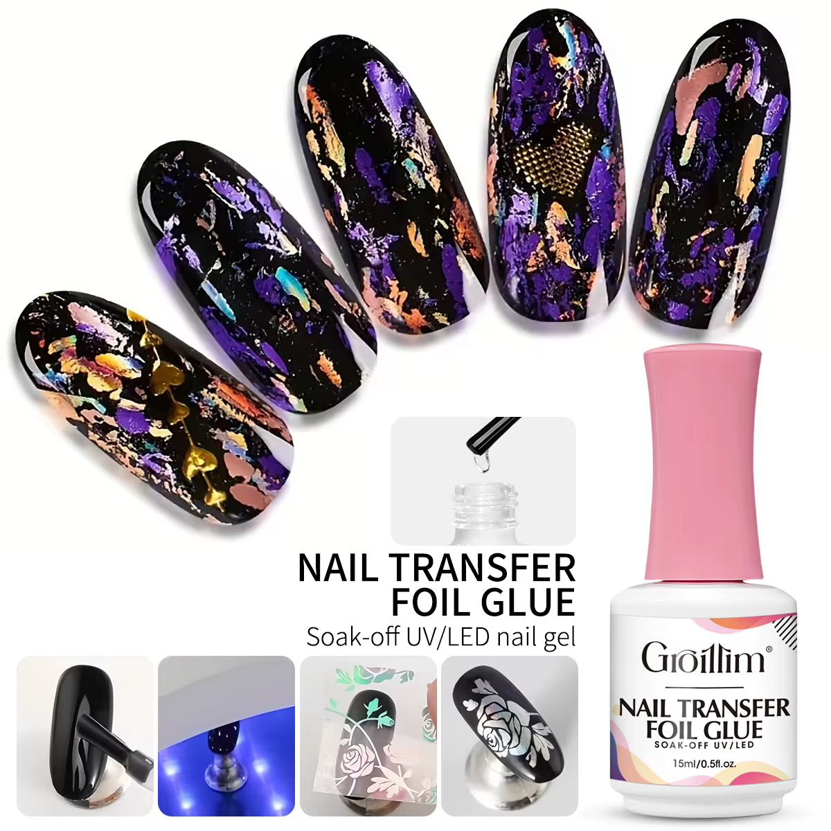 Colle pour feuille d'art des ongles