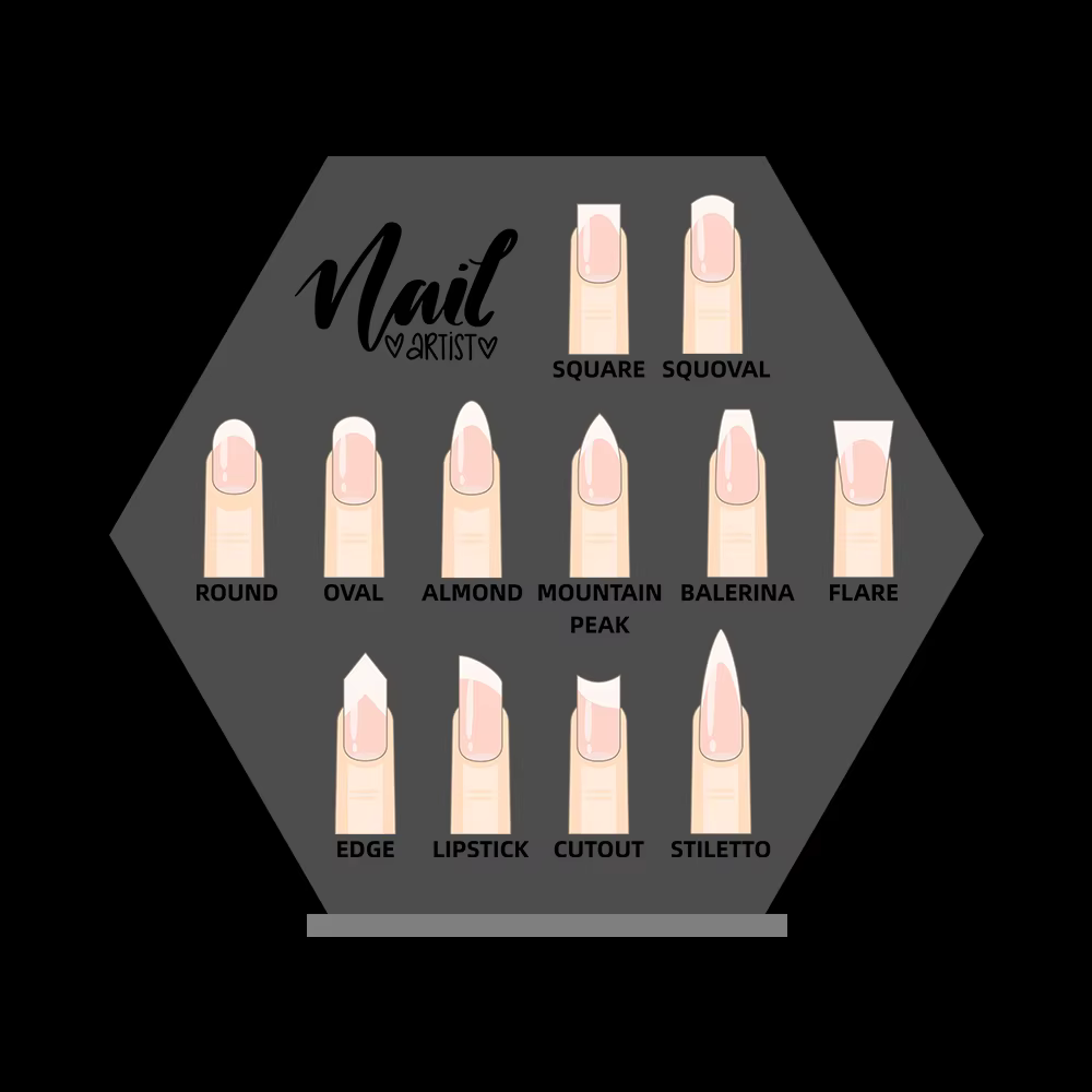 1 Ensemble d'accessoires de salon pour techniciens ongulaires : Support de présentation pour formes d'ongles et palette