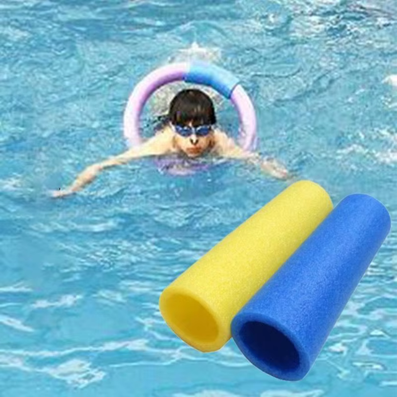 Bâton flottant en mousse creuse et flexible pour la piscine, connecteur de nouilles, anneau d'aide à la natation