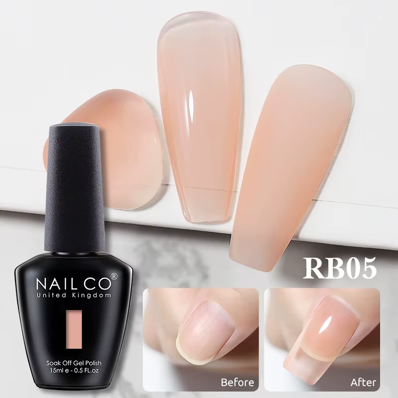 15ml 2 en 1 Gel de Base en caoutchouc sans lingette couche de finition couleur Gel vernis à ongles Transparent bâtiment