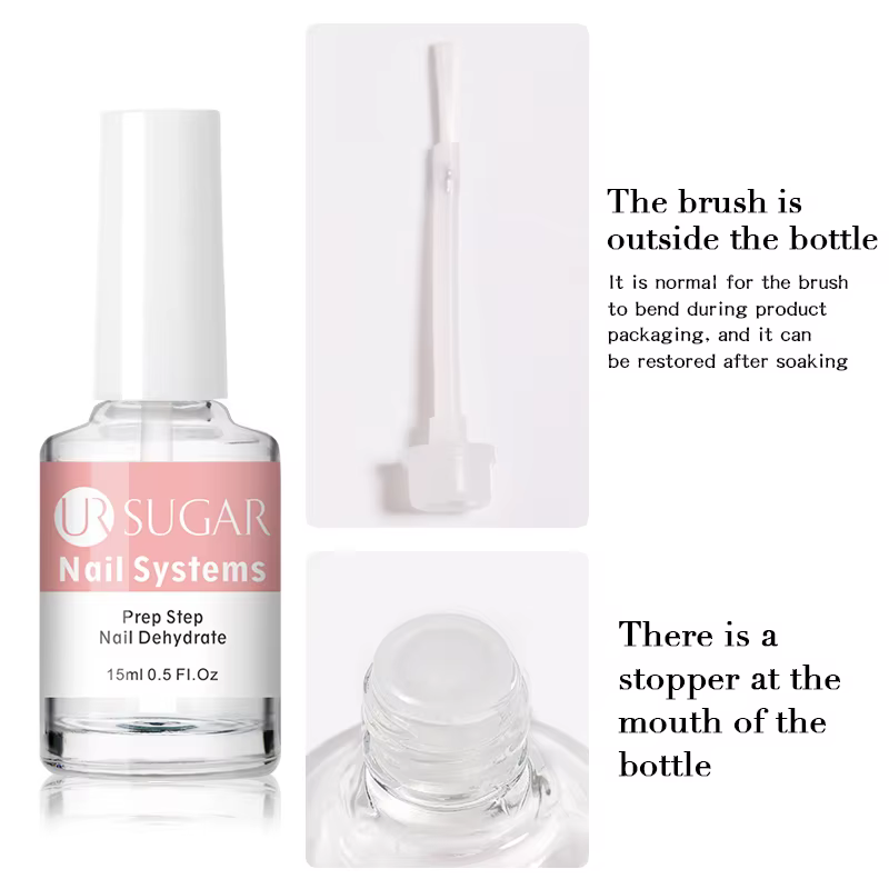 UR SUGAR 15ml 2 pièces/ensemble presse-ongles déshydrateur de préparation d'ongles ensemble pas besoin de lampe UV LED manucure pour Nail Art Gel vernis à ongles conception