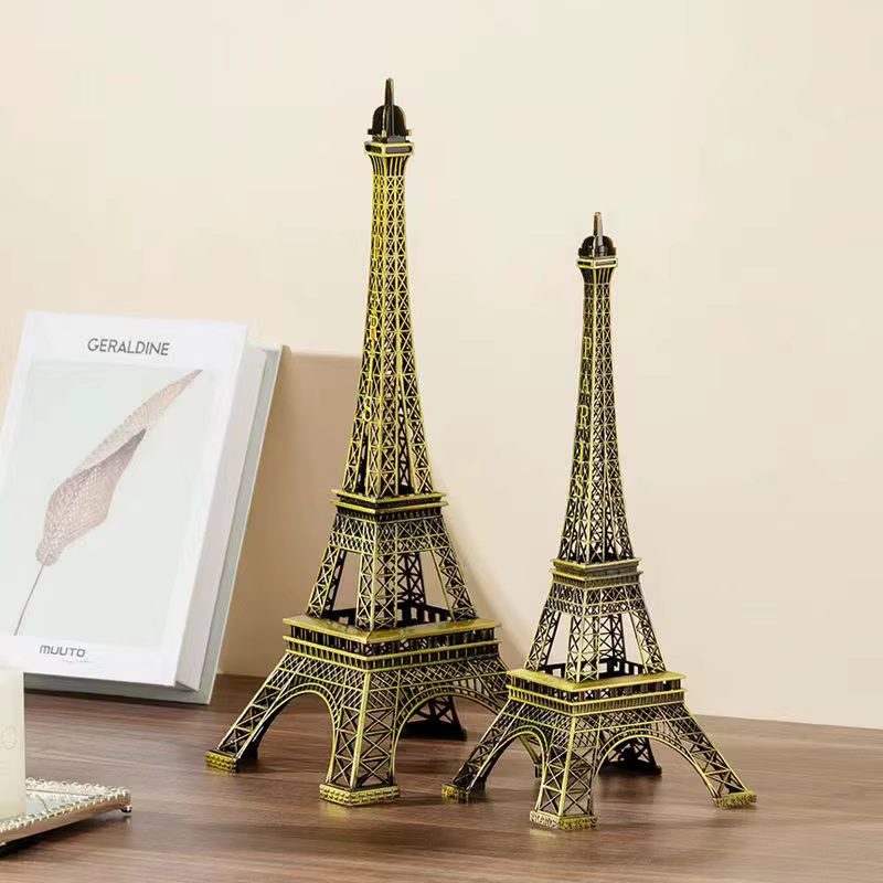 Tour Eiffel de Paris en Bronze, artisanat en métal, accessoires de décoration pour la maison, Figurine, modèle Souvenir, Design d'intérieur de la maison