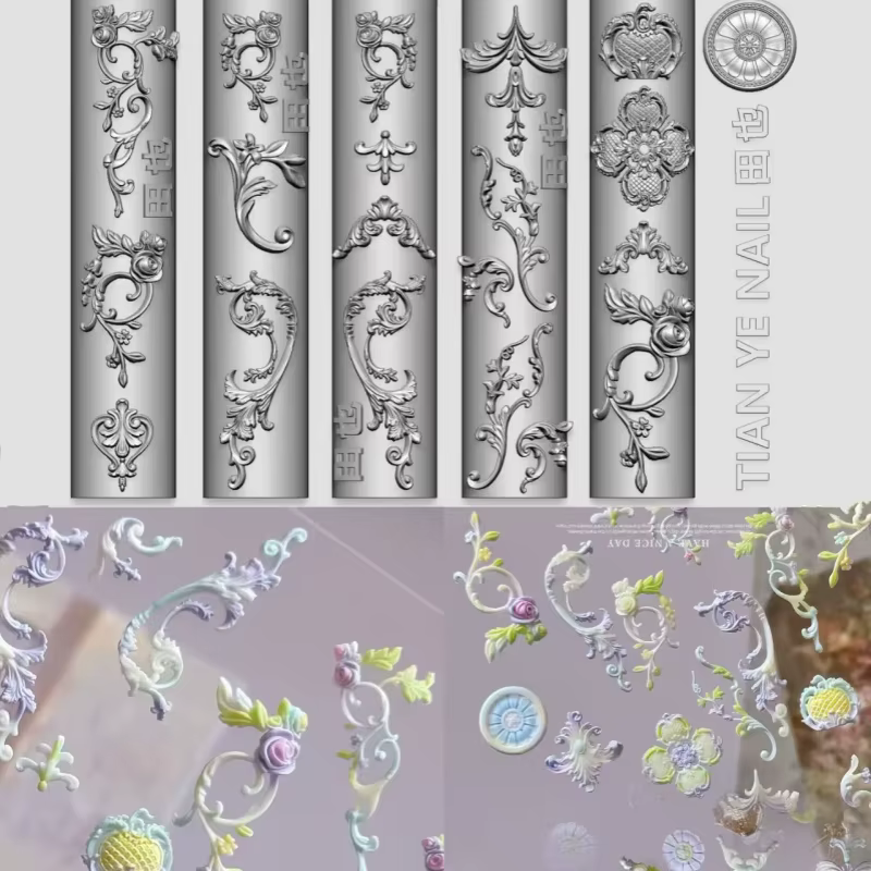 Moule en silicone pour nail art 3D