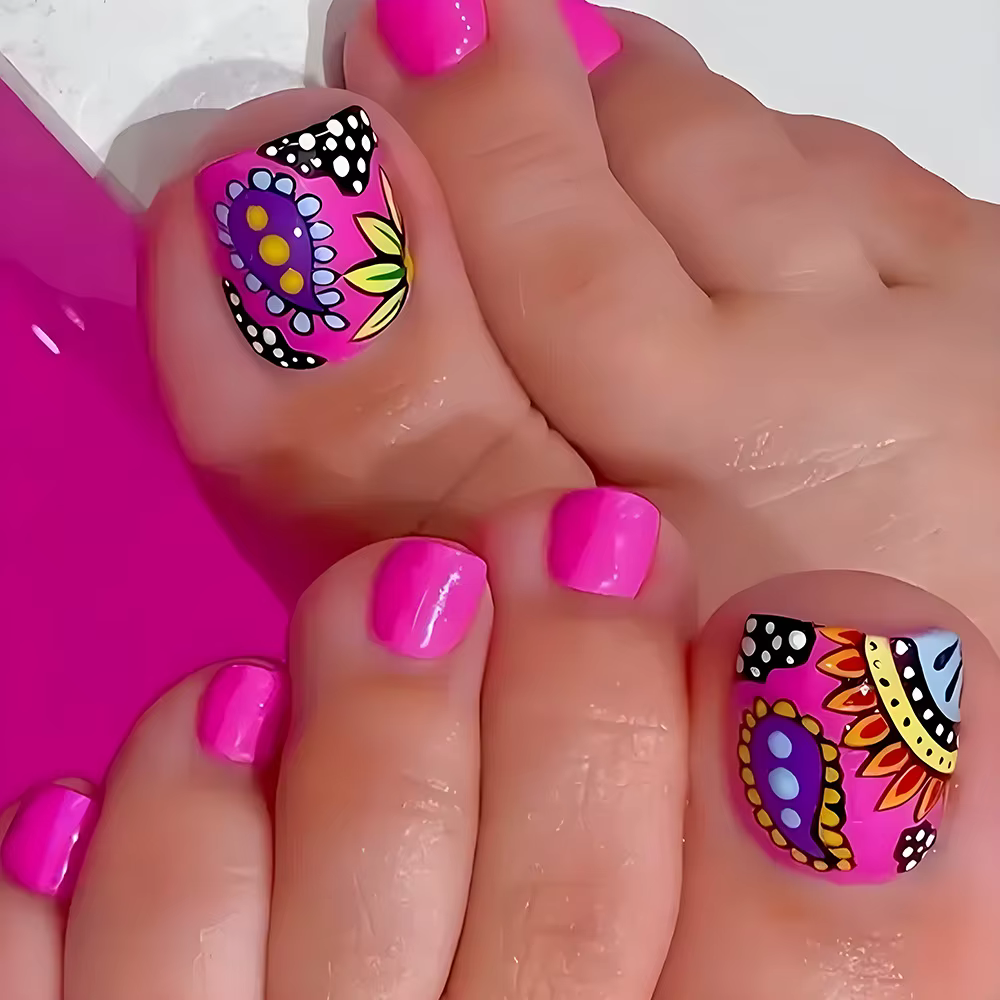 24 pièces Spice Girl faux ongles imprimé léopard