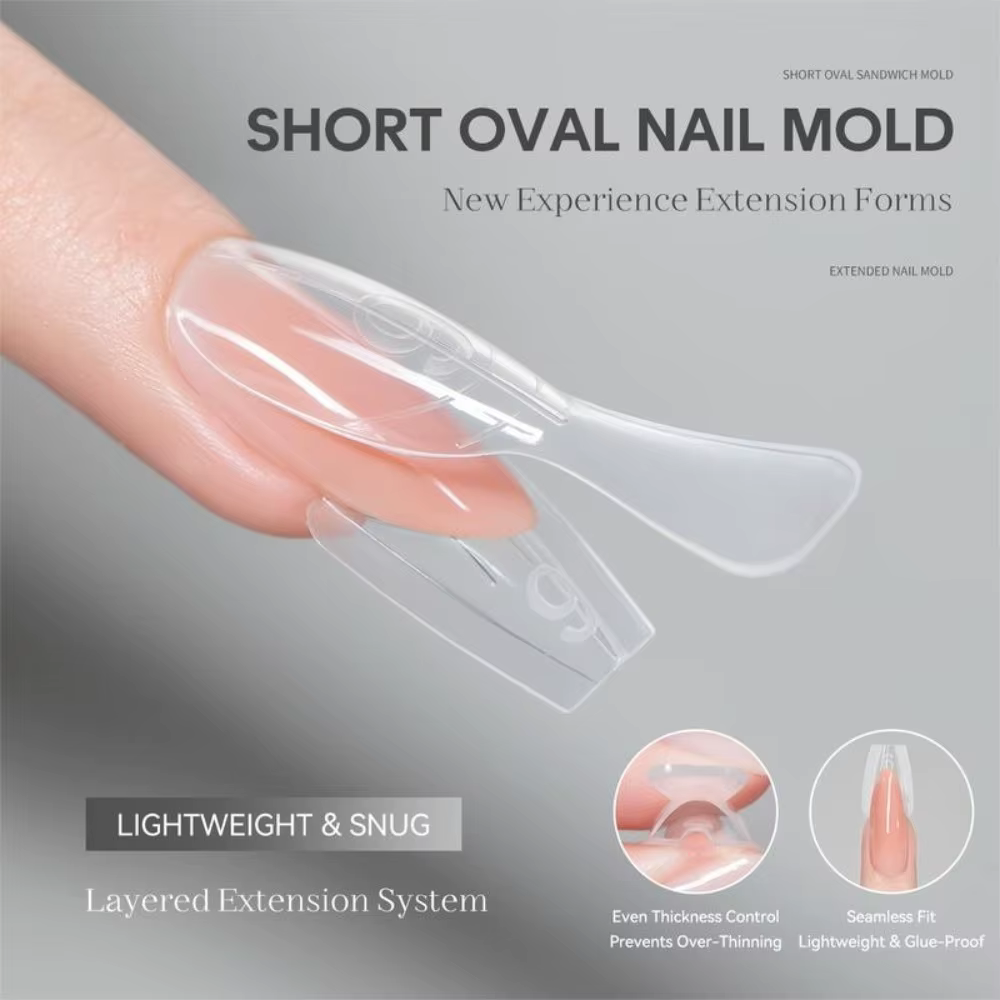 240 faux ongles ovales ultra-fins sans trace
