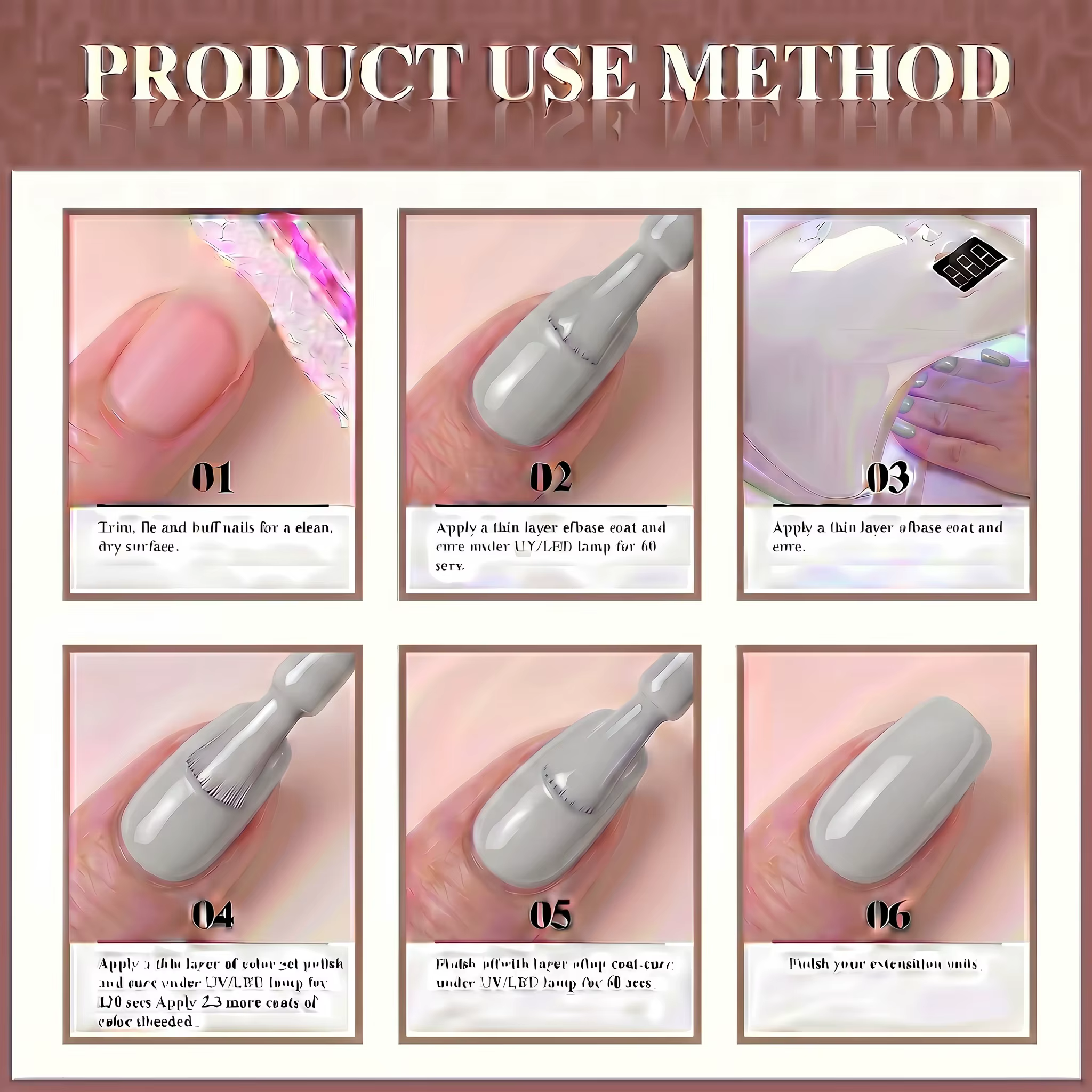 Vernis à ongles en gel gris