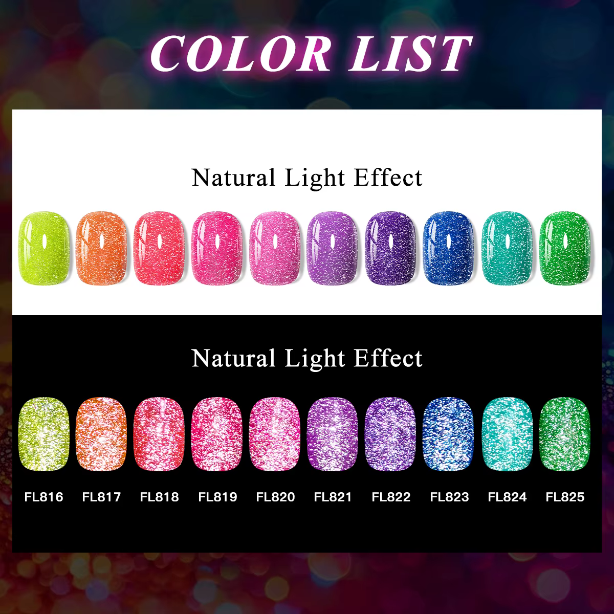 Vernis à ongles en Gel réfléchissant fluorescent