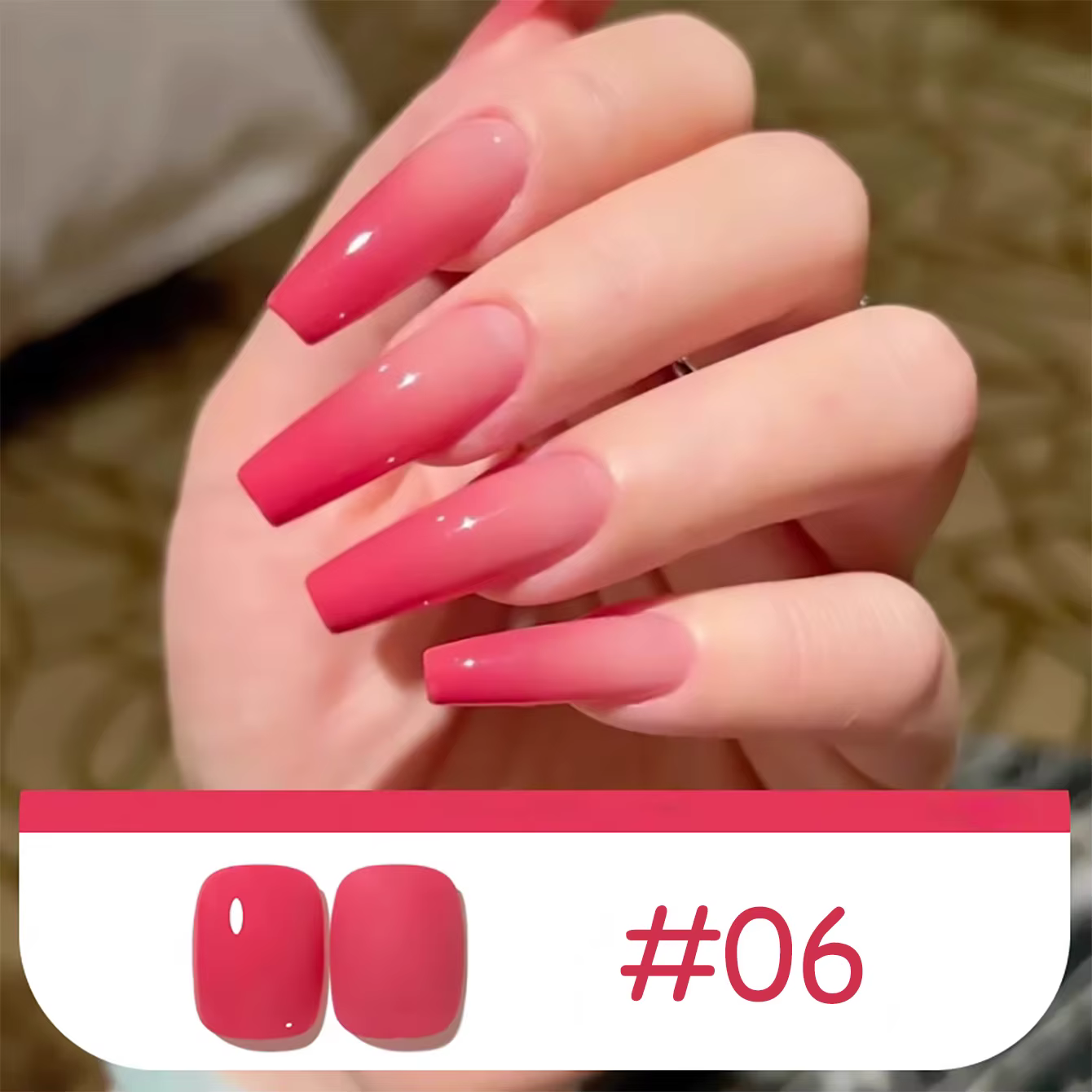 1 pièce PSK Vernis à ongles gel série couleur rose blanchissant