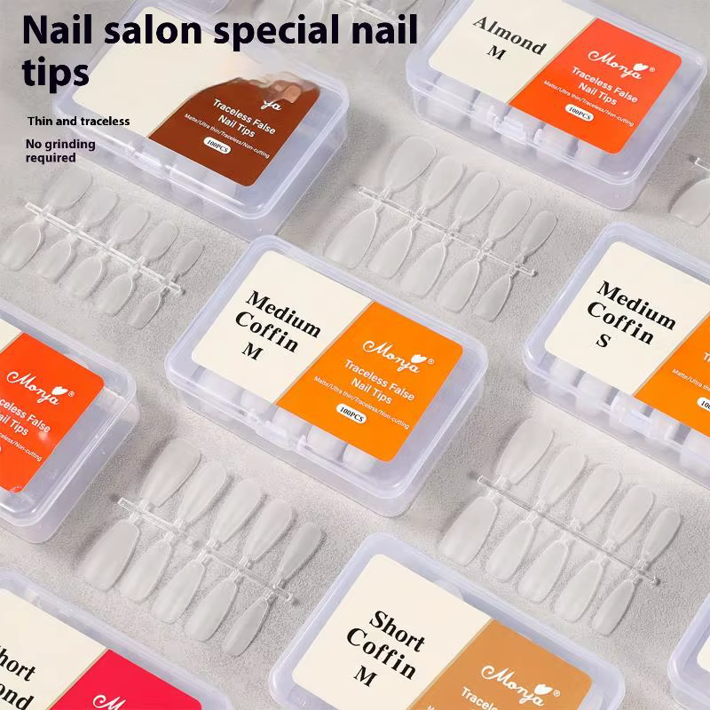 100 pièces/boîte faux ongles sans polissage sans Trace presse démale