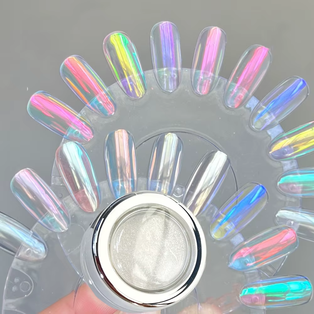 1 boîte de poudre à ongles miroir magique au clair de lune