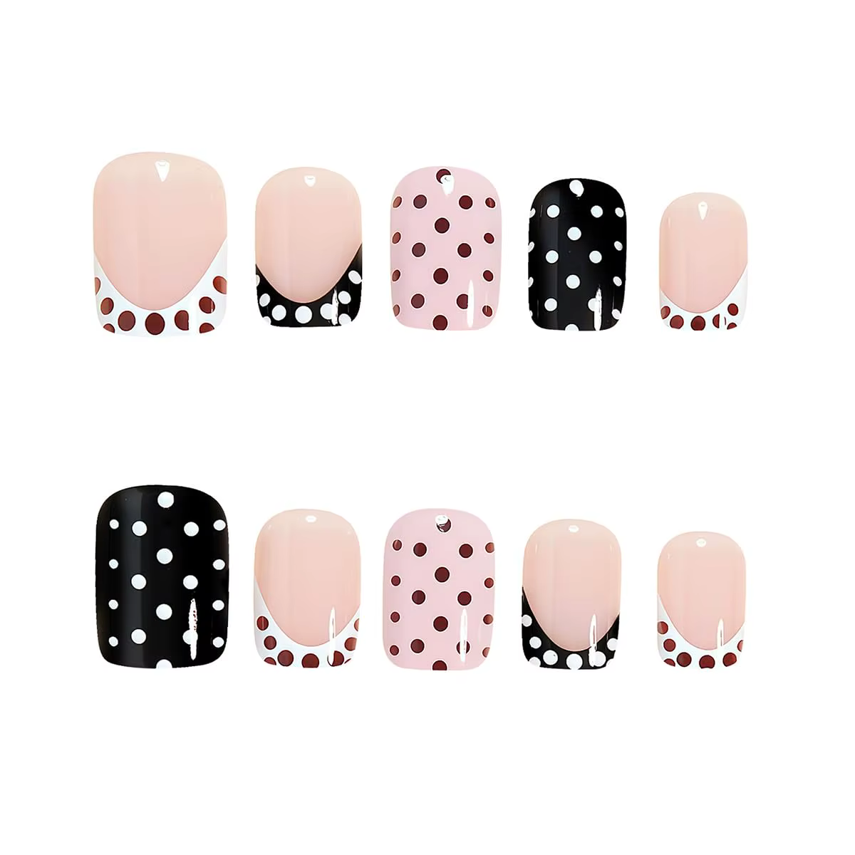 Faux ongles carrés courts à presser