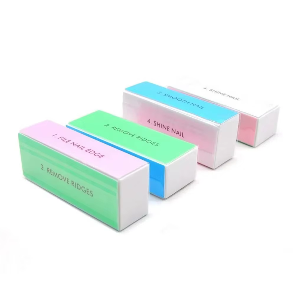 Bloc de polissage et lime à ongles rose pour pédicure