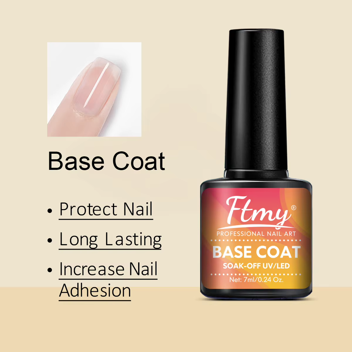 Ensemble de vernis à ongles Gel 2 pièces-manteau de Base de 0.24oz