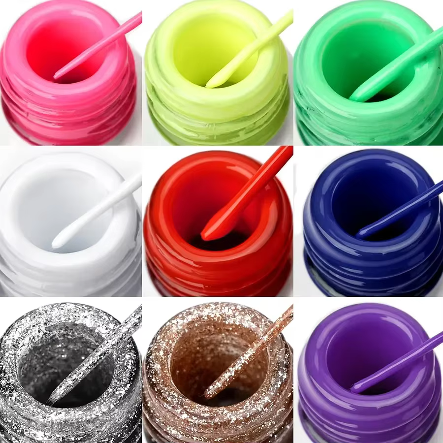 VENALISA Liner Gel 8ml 21 couleurs-Gel de peinture pour Nail Art avec pinceau fin pour pointes françaises