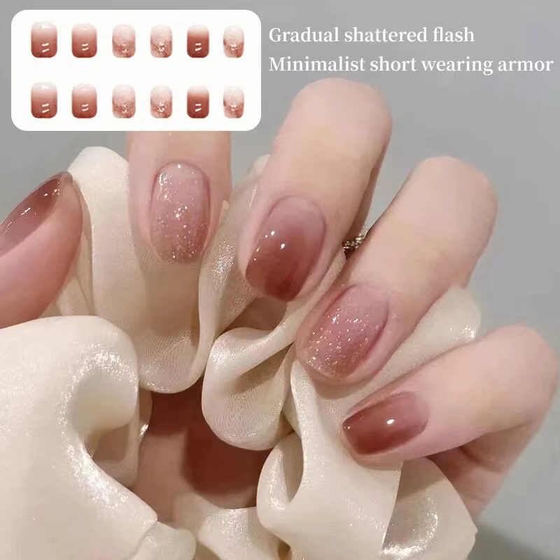 Faux ongles amovibles, dégradé de Caramel