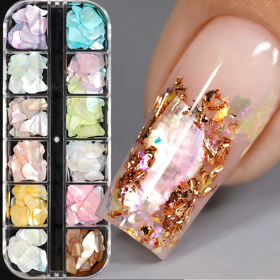 Paillettes irisées pour ongles