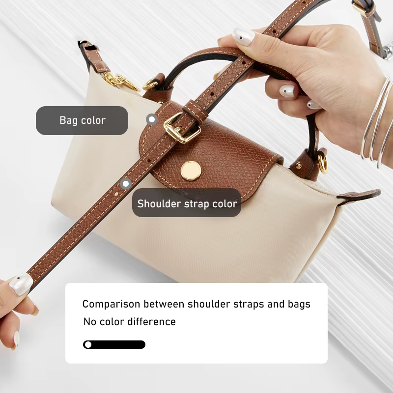 Sangle de sac à bandoulière en cuir pour Longchamp Mini, sangle de sac à bandoulière marron, ceinture de sac, accessoires de remplacement durables pour sac à main