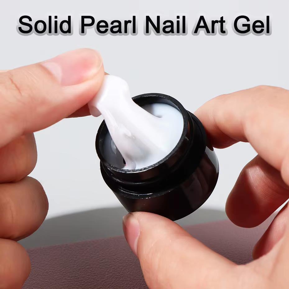 Gel sculptant 3D blanc nacré 5ml pour vernis à ongles