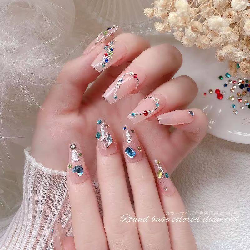 12 Grilles de Strass Scintillants pour Nail Art - Pierres à Dos Plat pour Décoration Polyvalente - Ornent les Ongles