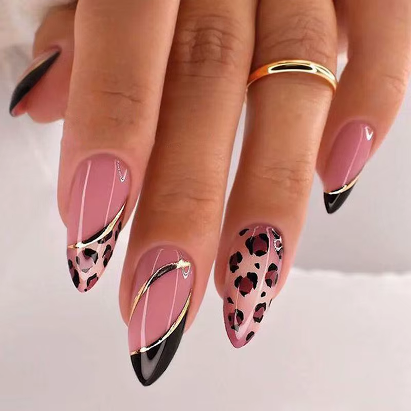 Faux ongles à imprimé léopard N64.souhaits on