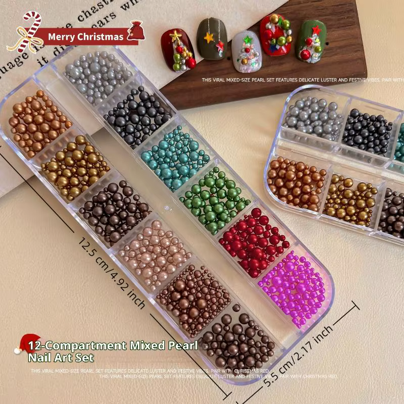 Mélange de perles rondes colorées stéréoscopiques