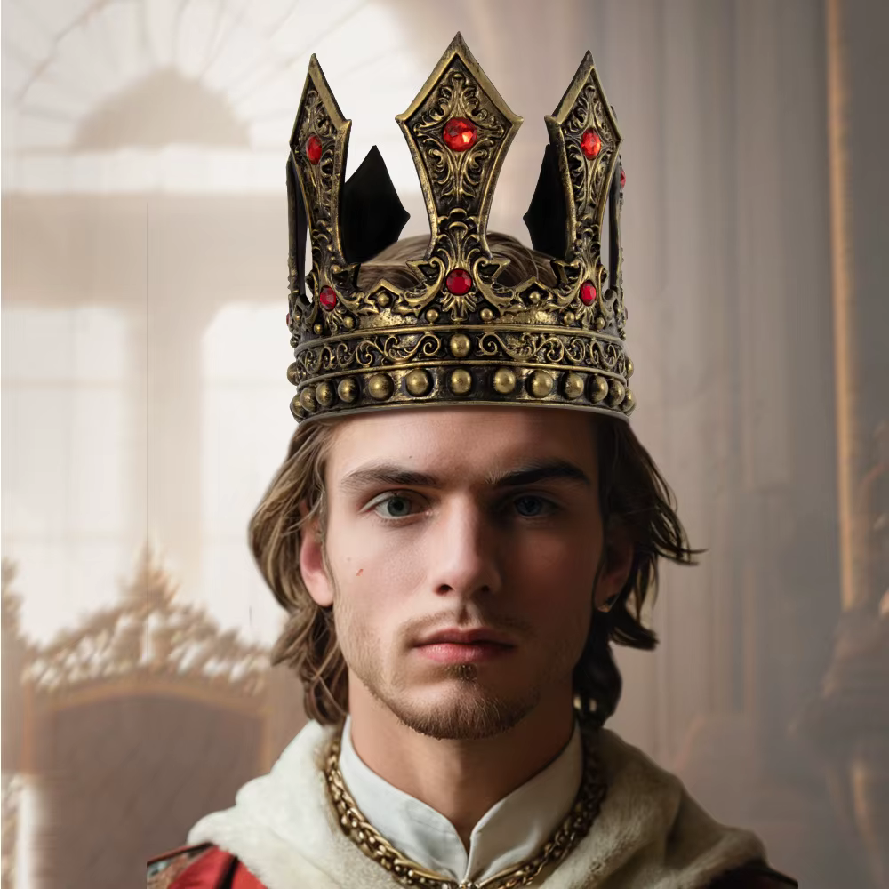 Couronnes royales Cosplay roi reine couronnes princesse diadème Halloween fête Costumes accessoires noël mascarade chapeaux déguisement