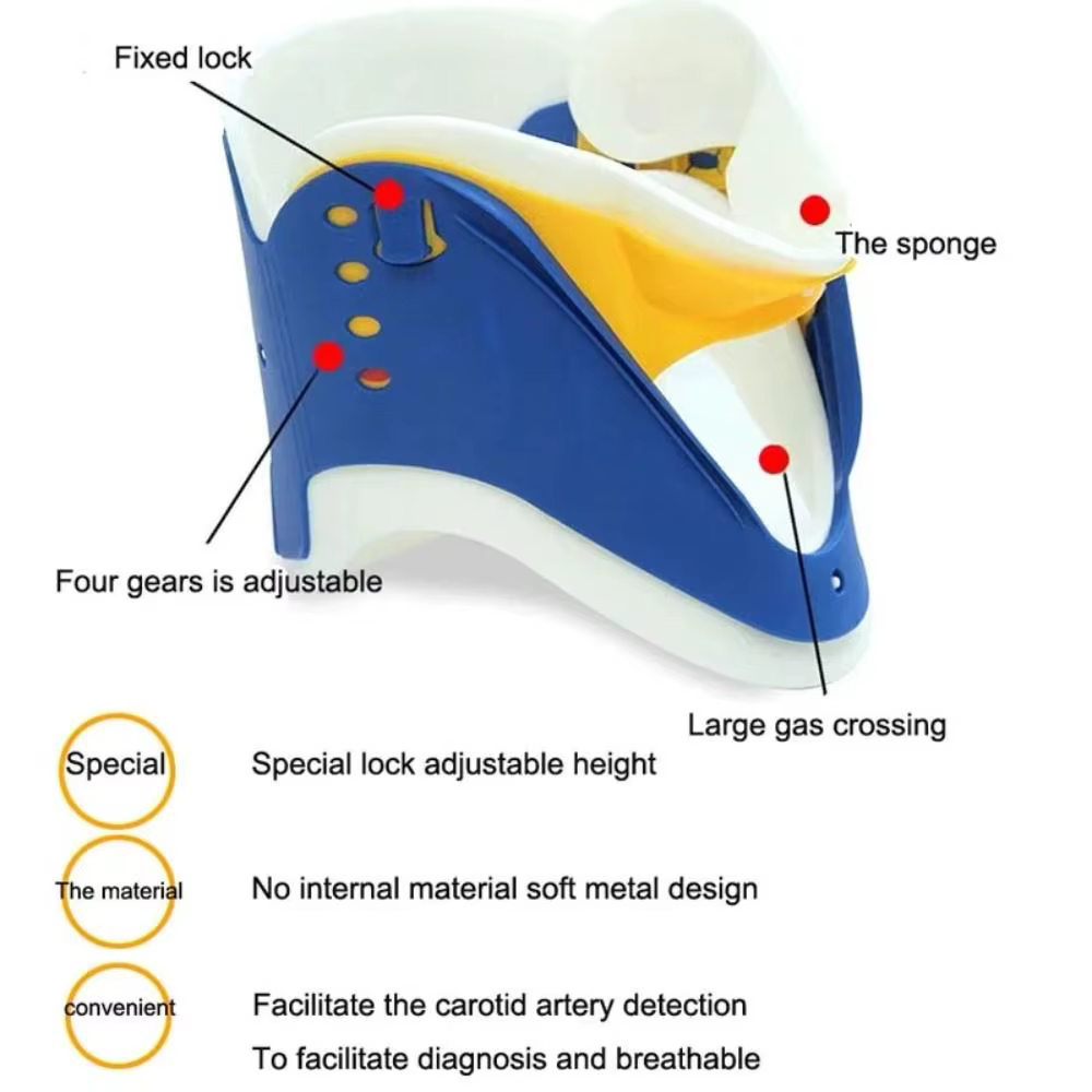 Collier cervical professionnel réglable, respirant et confortable, attelle orthopédique de soutien du cou pour les soins de santé