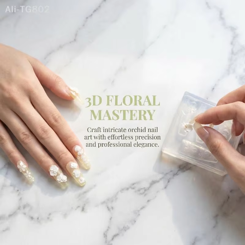 Moule à ongles en Silicone Transparent 3D