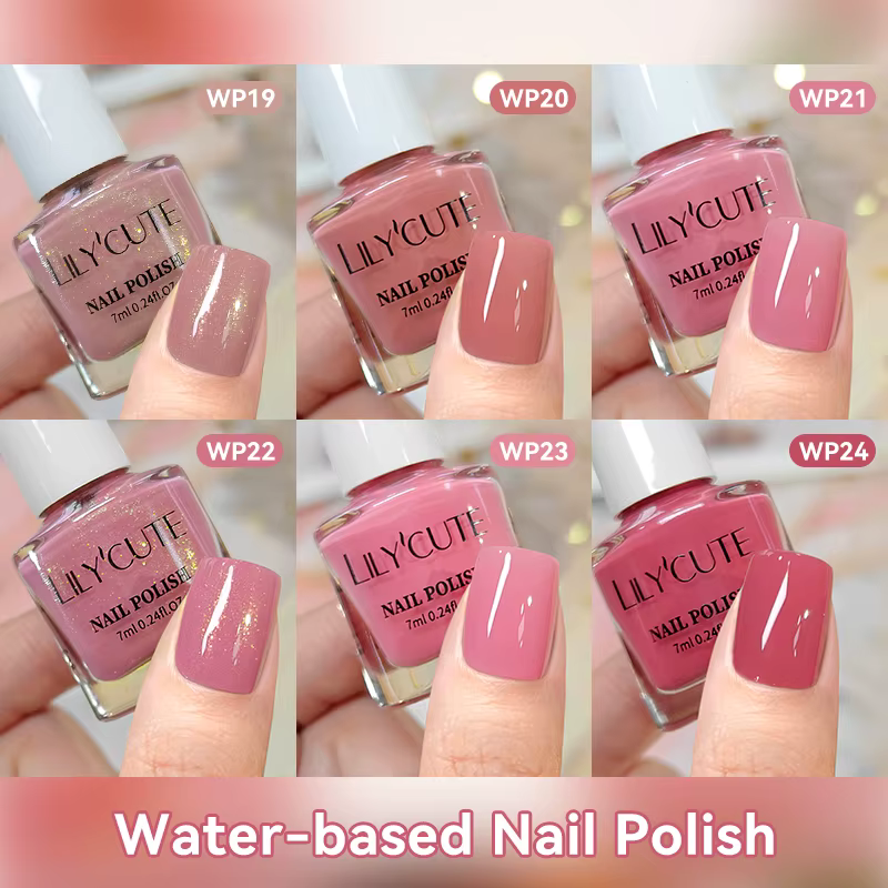 LILYCUTE 7ml vernis à ongles à base d'eau 40 couleurs longue durée séchage rapide pas besoin de lampe pour guérir les