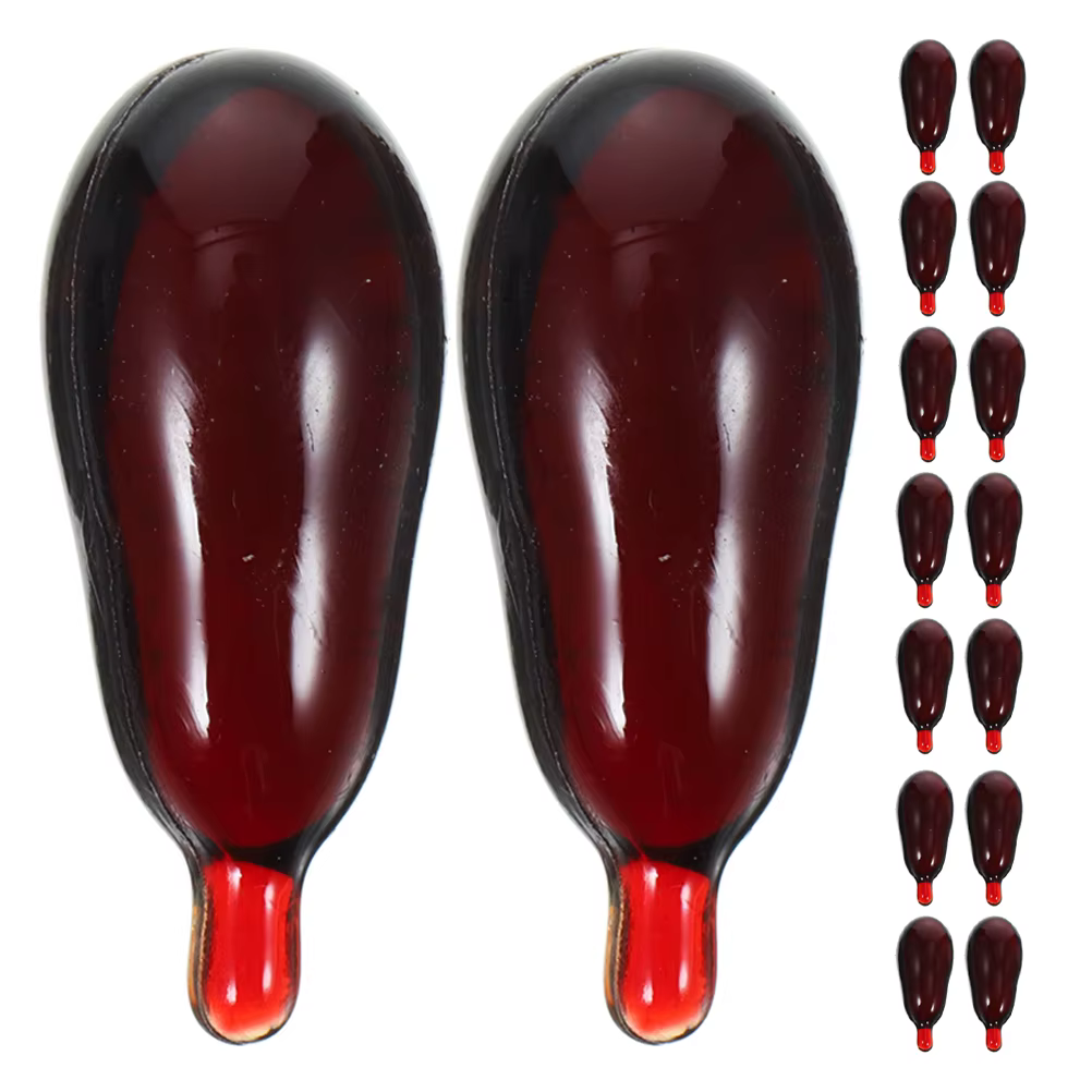 20 pièces Halloween Faux Capsules de sang pilules de sang artificielles Faux pour la bouche Capsules pour Cosplay coloration alimentaire Faux